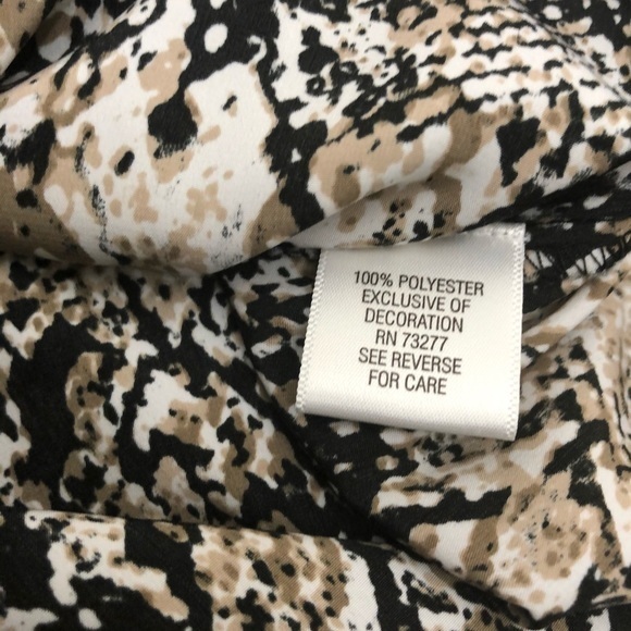 Dana Buchman Brown Snakeskin Print Top Sz S - Picture 5 of 6